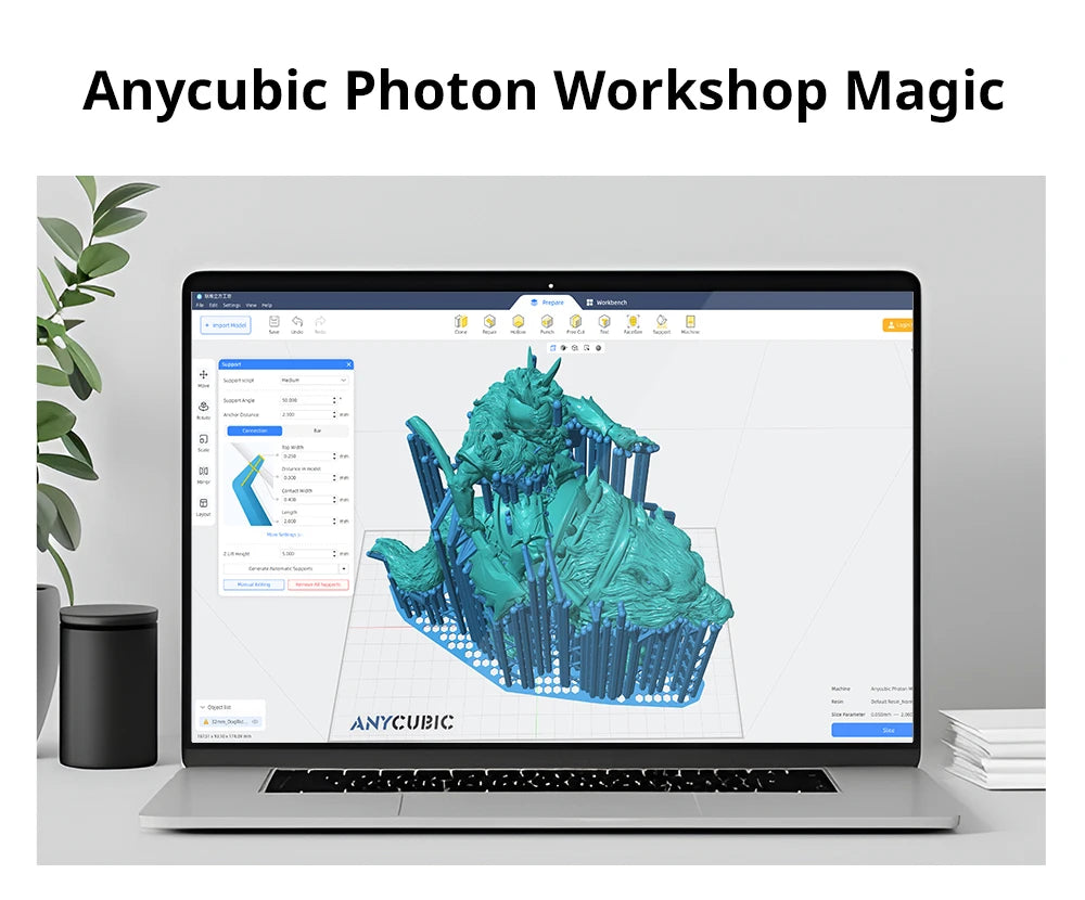 ANYCUBIC Photon Mono 4 AE Version LCD UV Resin 3D Printer High-Speed 3D Printing 7" 10K high-definition screen 153×87×165mm