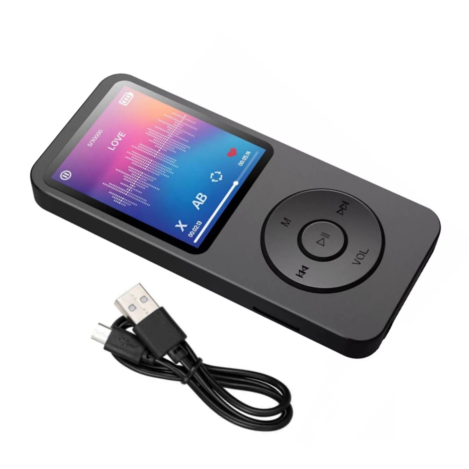 Wireless BT Bluetooth 5.0 MP4 MP3 Player Built-in Lithium Battery HiFi Lossless Sound HD Screen Display Voice Recorder