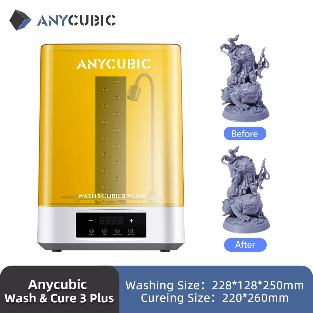 ANYCUBIC Wash & Cure 3 Plus AE Version Washing Curing 2 in 1 Machine For Photon Mono M5s LCD 3D Printer 3D Printing Models
