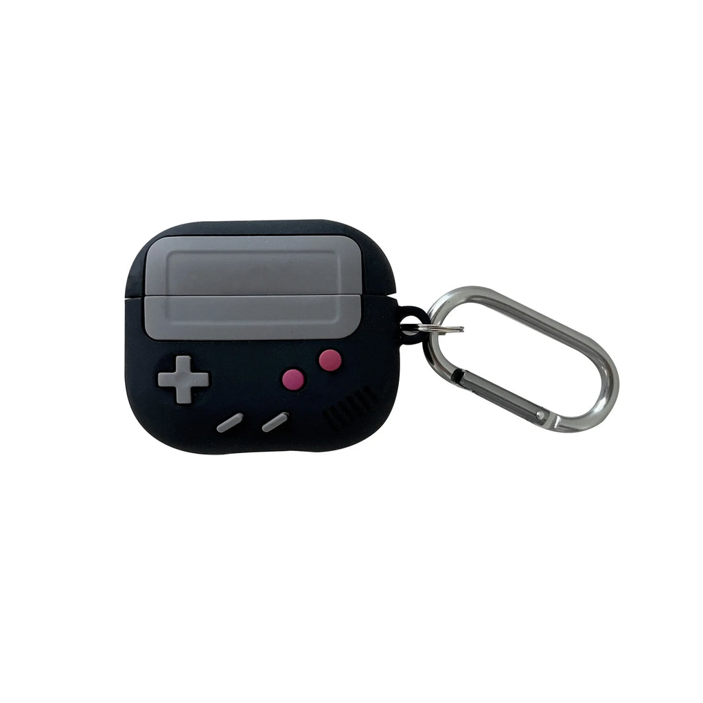 Fashion Retro Game Earphone Case for Airpods 1 2 Pro 3D Gameboy Silicone Headphone Cover For Airpods Pro2 Air pods 3 With Hook