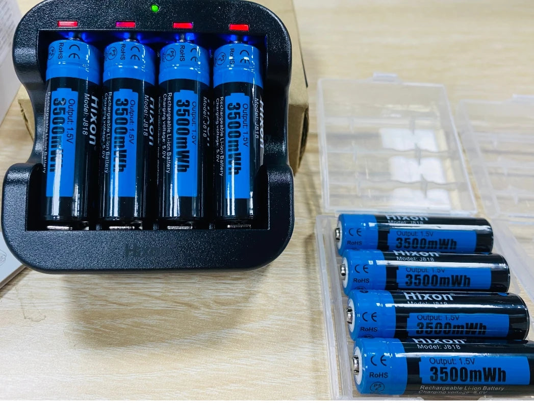 Hixon aa 1.5V Li-ion Rechargeable Battery 3500mWh 1.5V Lithium AA Rechargeable Batteries 1.5v AA Battery For Remote Control Toy
