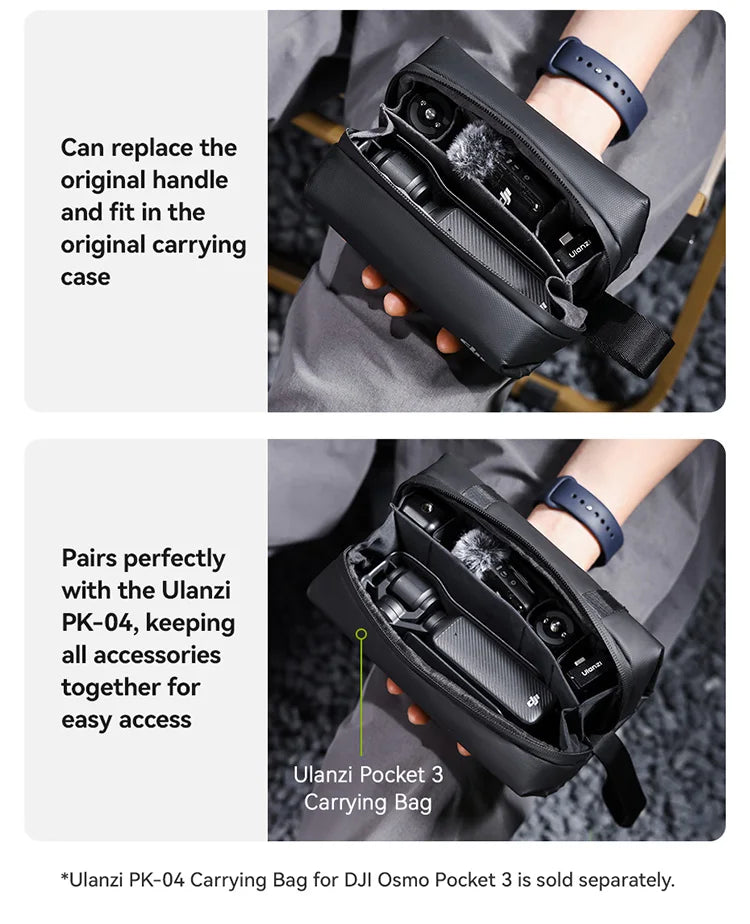 Ulanzi PK-08 PK-11 Mini Tripod Charging Base for DJI Osmo Pocket3  3 4 4P Type-C Port Kit Arri Locating Base Action Camera Tool