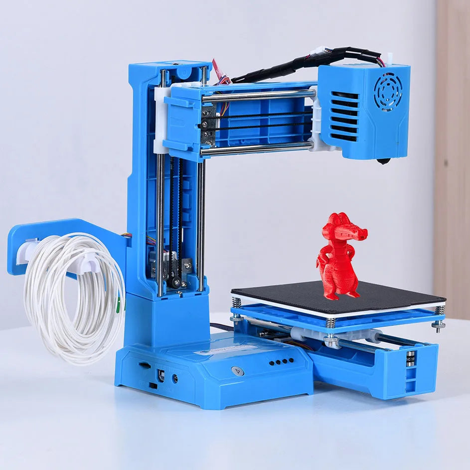 Mini 3D Printer High Precision Silent Printing Compact Desktop Easy Operation for PLA Consumables One Key Printing for Beginners