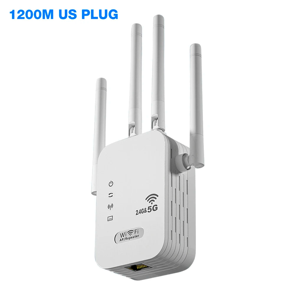 Dual-Band 2.4G 5G WiFi Repeater Signal Booster WiFi Extender 802.11bgn Gigabit Router with WPS EU/US Plug Type WiFi Amplifier