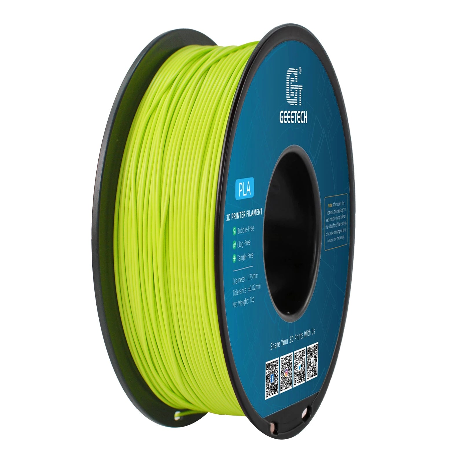 GEEETECH 1roll/1kg 1.75mm PLA Silk PLA  Filament Vacuum Packaging Overseas Warehouses Various Colors For 3D Printer Fast Ship
