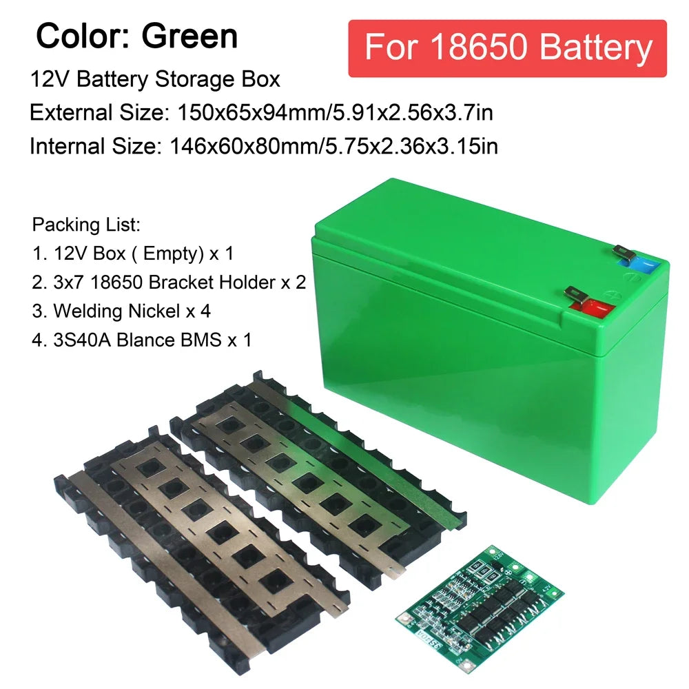 18650 Battery Storage Box Bracket 4V/6V/12V Plastic Lithium Battery Packs Toys Scale Motorcycle Batteris Holder Case