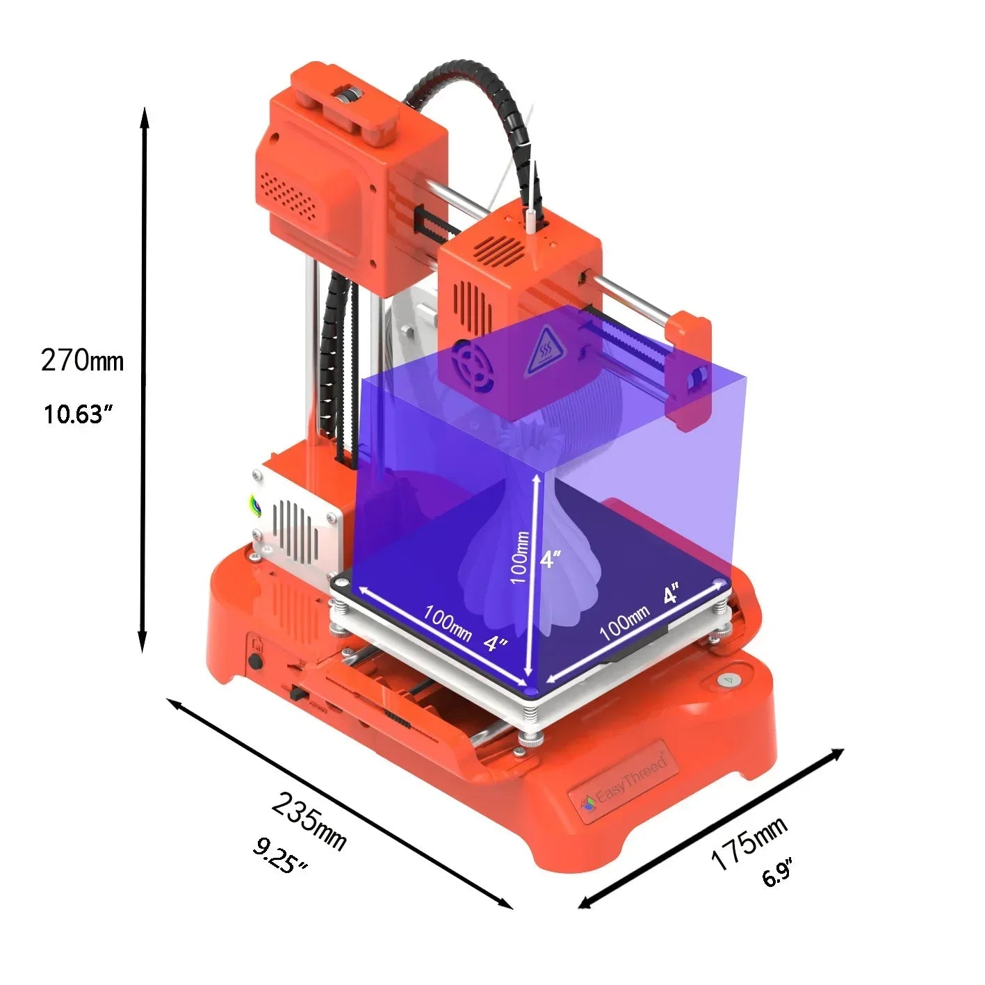 Easythreed K7 Mini Desktop 3D Printer Small Home Use 3D Printing Machine Toy Model Making For Beginners
