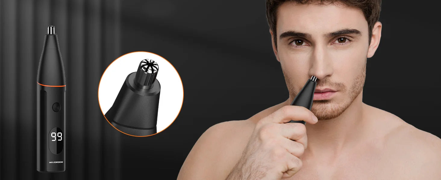 MAXGROOM 4 In 1 Body Hair Shaver Kits for Men Nose/Beard Hair Trimmer Electric  IPX6 Waterproof Groin Pubic Hair Shaver for Man