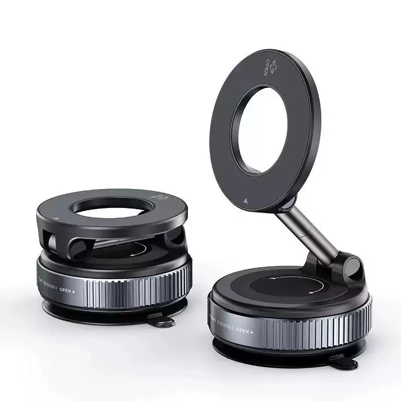 New Strong Magnetic Phone Holder Foldable Design 360° Adjustable Vacuum Car Mount For Cell Phone For Live Streaming 2026