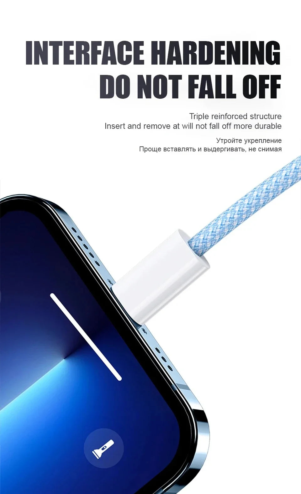 Braided 35W Fast Charge PD Cable For iPhone 13 14 Pro Max 11 12 mini X XR XS Max 7 8 Plus Quick Charging USB-C Data Cables 1m 2m