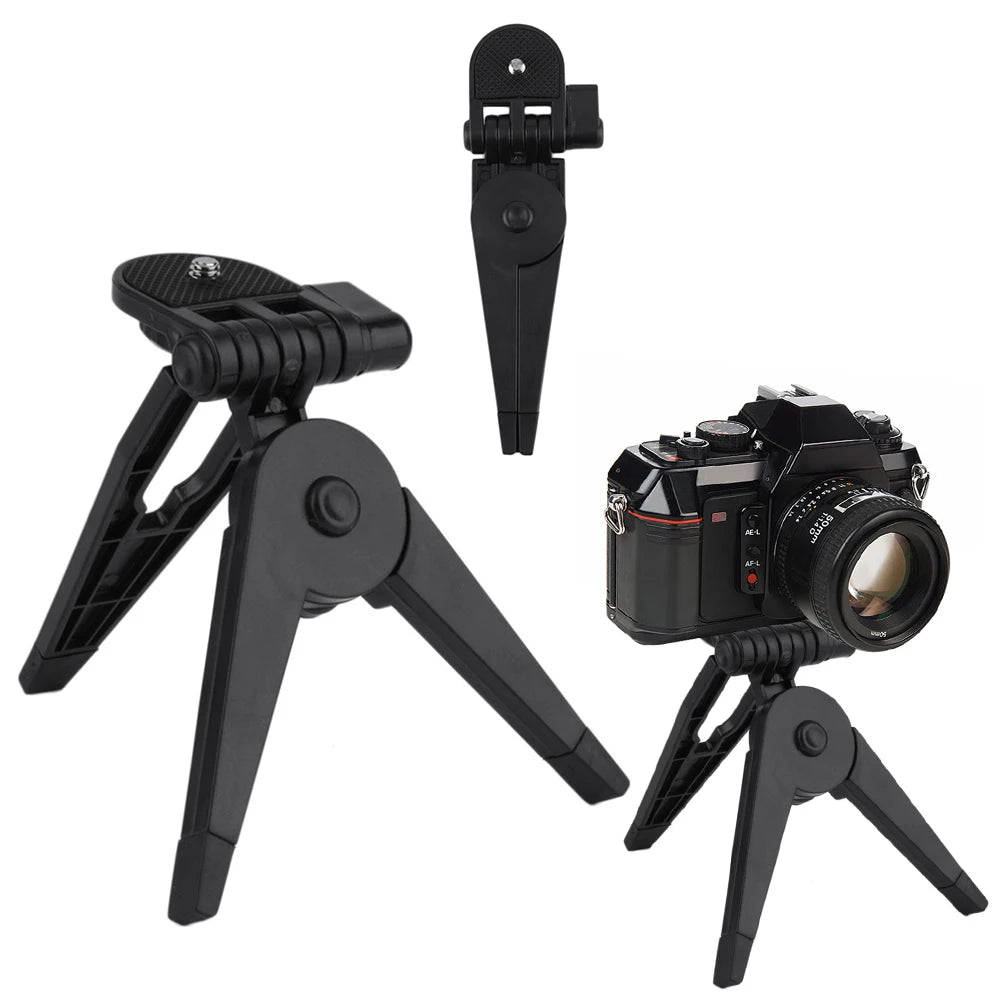 Portable Folding Plastic Tripod Stand Hand Grip for 1/4" SLR Sport Camera