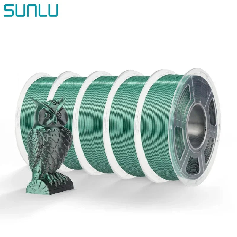 SUNLU SILK Dual &Triple Colors  3D Printer Filament 5KG 1kg/roll 1.75mm Dimensional Accuracy +/- 0.02 mm 2.2 LBS (1KG) Fast Ship