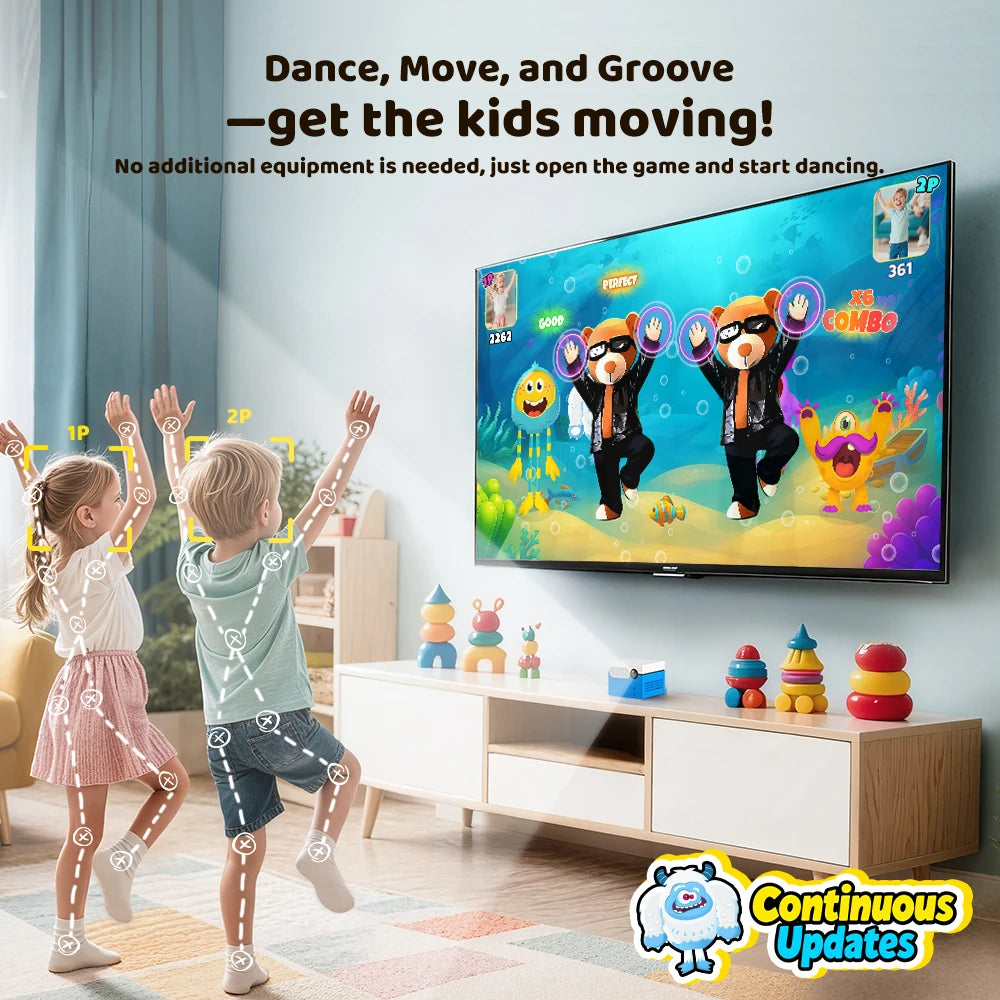KINHANK MotionX Video Game Console for Kids & Families Ongoing Updates Kids Toy Active Play System Indoor Physical Activity