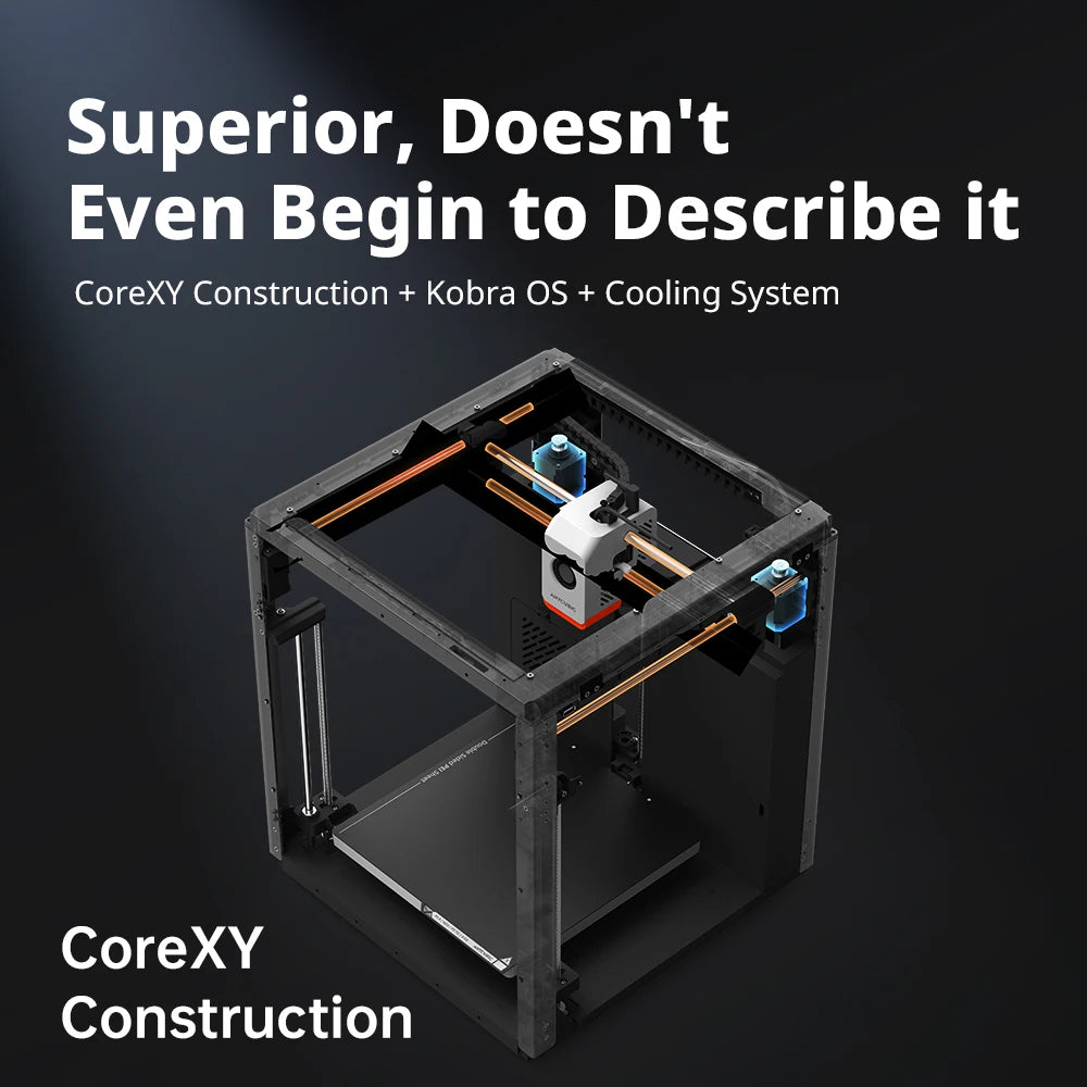 Anycubic Kobra S1 Combo Multi-Color 3D Printer Max Speed 600mm/s Core XY Stable Structure High Precision 3D Printer