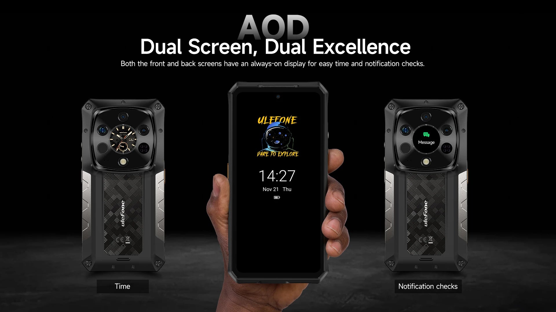 Ulefone Armor 28 Ultra 5G AI Thermal Imaging Rugged Phone Dimensity 9300+ 1TB ROM 32GB RAM Android Smartphone AMOLED Mobile