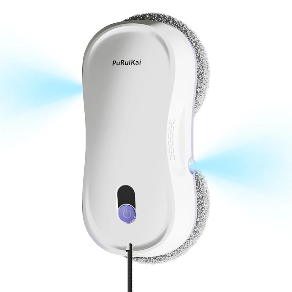 PuRuiKai  Window Cleaning Robot Automatic with Auto Dual Spray 5600Pa Suction Remote Control Edge Detection for Home