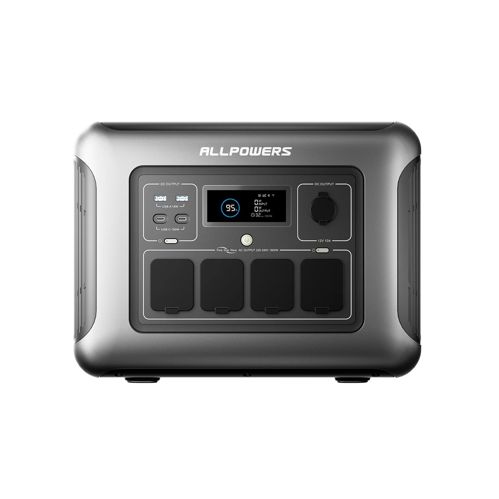 ALLPOWERS R1500 LITE Portable Power Station 1056Wh LiFePO4 Battery 1600W (3200W peak) AC Output Solar Generator for Camping RV