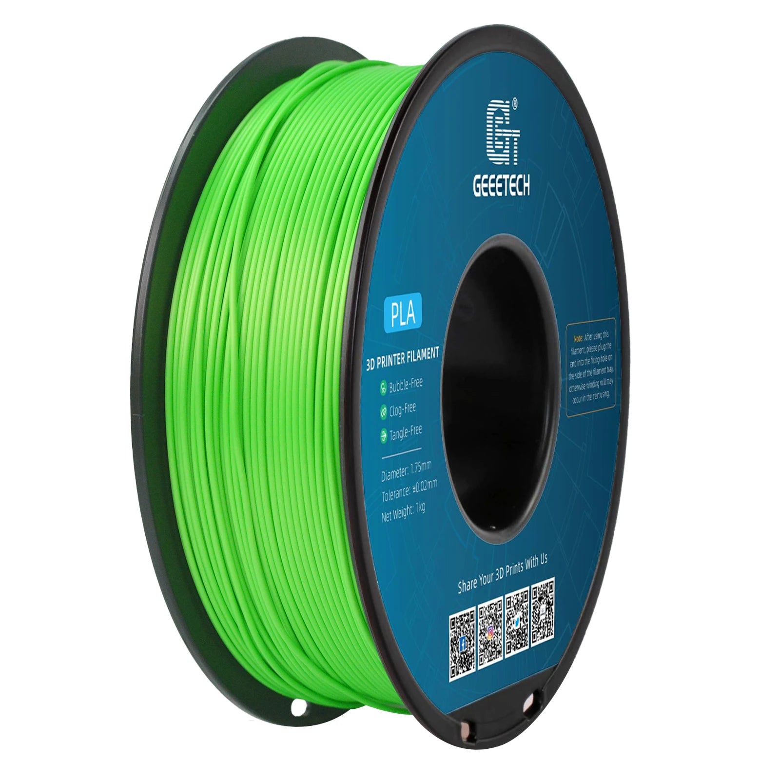 GEEETECH 1roll/1kg 1.75mm PLA Silk PLA  Filament Vacuum Packaging Overseas Warehouses Various Colors For 3D Printer Fast Ship