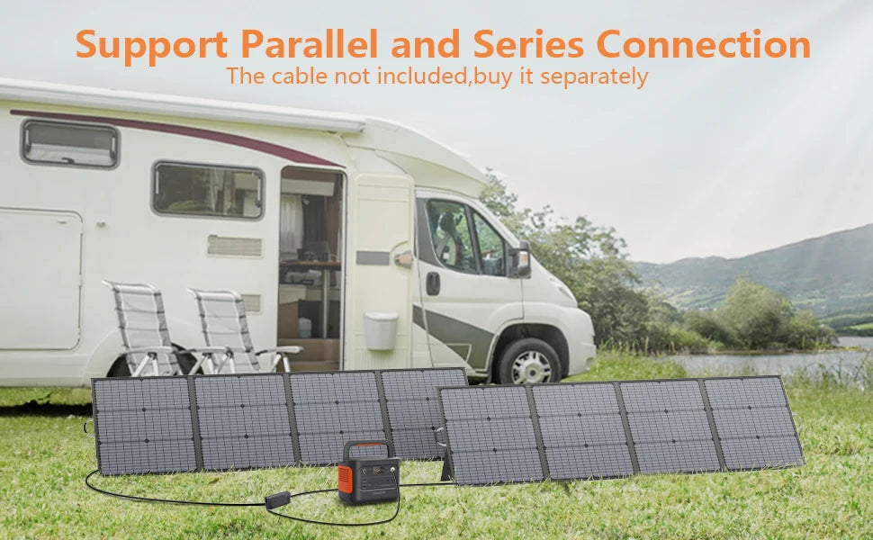 MHPOWOS 400W 220W 110W Lightweight Portable Solar Panel, Foldable Solar Panel for Outdoor Activities, IP67 Waterproof for RV