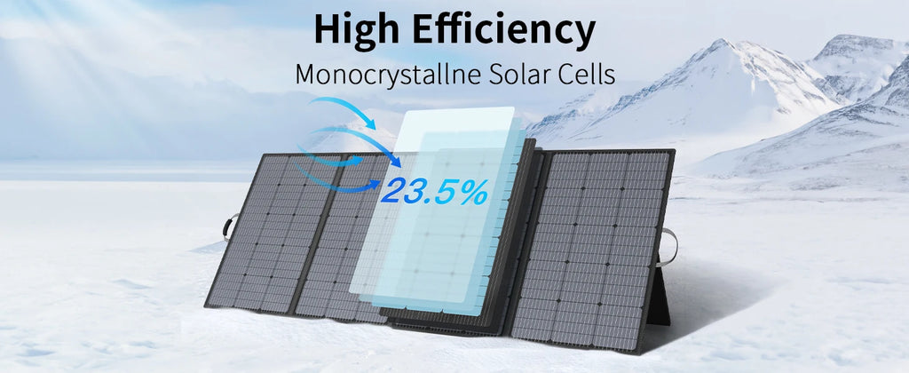 MHPOWOS 400W 220W 110W Lightweight Portable Solar Panel, Foldable Solar Panel for Outdoor Activities, IP67 Waterproof for RV