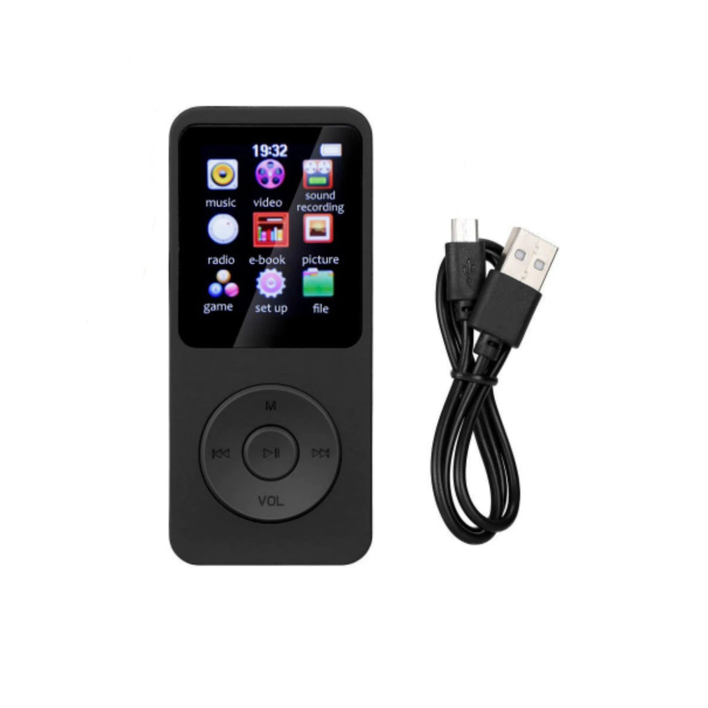 Wireless BT Bluetooth 5.0 MP4 MP3 Player Built-in Lithium Battery HiFi Lossless Sound HD Screen Display Voice Recorder