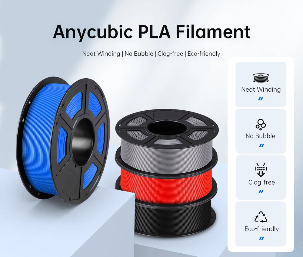 10Kg/lot ANYCUBIC 1.75mm Plastic PLA Filament For FDM 3D Printer Consumables 3D Printing Material For Kobra 2 Neo Max