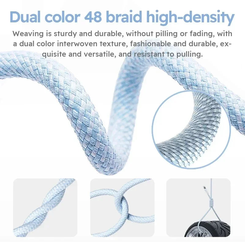 Braided 35W Fast Charge PD Cable For iPhone 13 14 Pro Max 11 12 mini X XR XS Max 7 8 Plus Quick Charging USB-C Data Cables 1m 2m