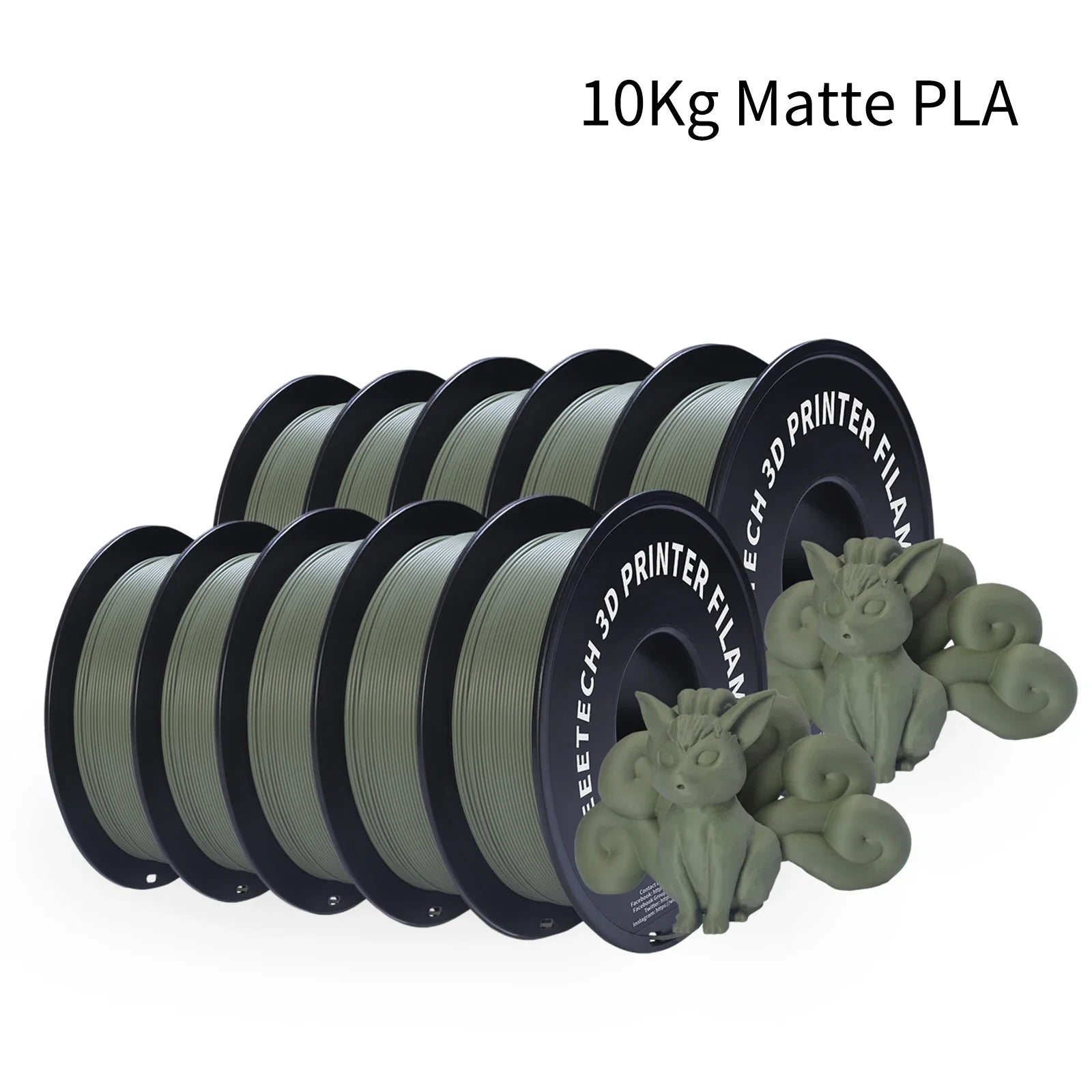 GEEETECH 10Kg 3d Matte PLA Filament 1.75mm Spool Wire For 3D Printer Material,Safety, Vacuum packaging