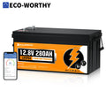 ECO-WORTHY 3584Wh 12V 280Ah LiFePO4 RV Battery w/Bluetooth & Low Temp Cutoff - Built-in 200A BMS - Deep Cycle for Camper, Traile