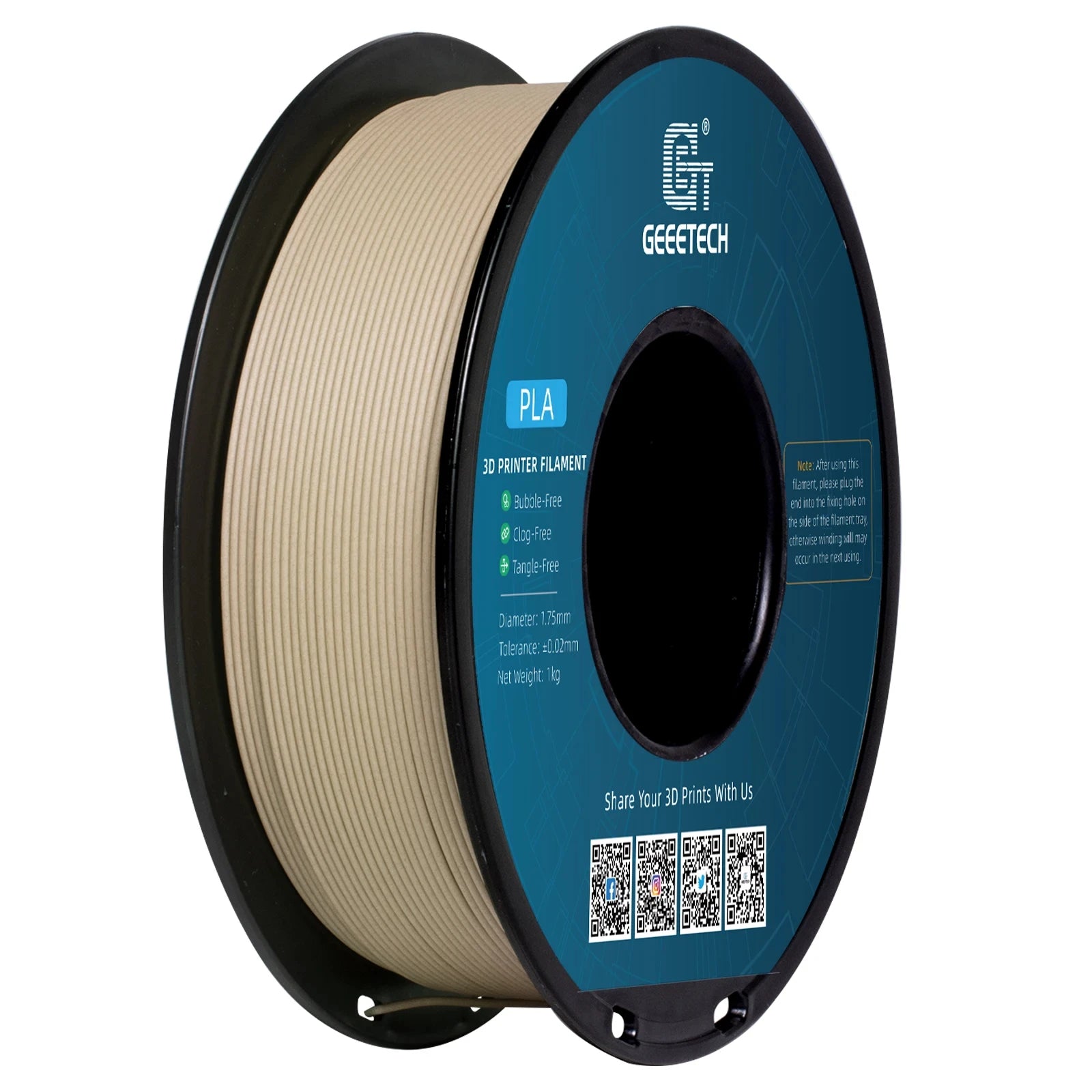 GEEETECH 1roll/1kg 1.75mm PLA Silk PLA  Filament Vacuum Packaging Overseas Warehouses Various Colors For 3D Printer Fast Ship