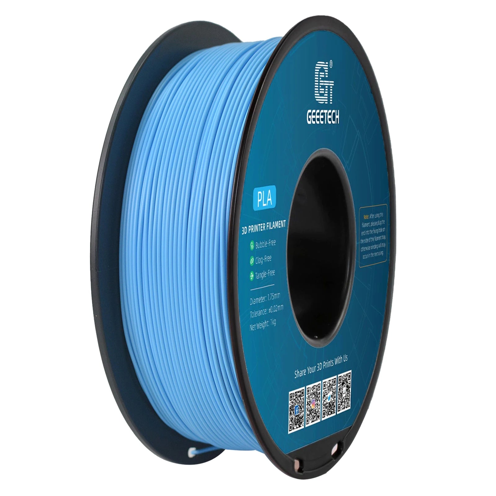 GEEETECH 1roll/1kg 1.75mm PLA Silk PLA  Filament Vacuum Packaging Overseas Warehouses Various Colors For 3D Printer Fast Ship