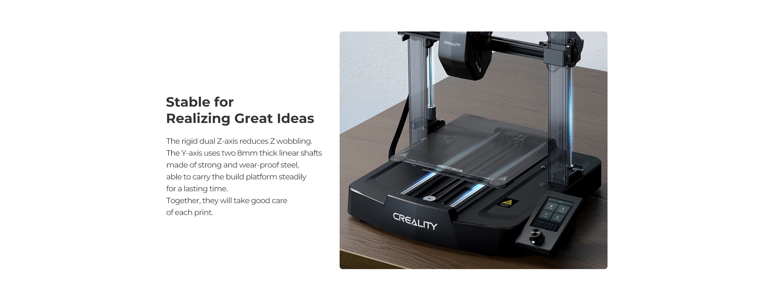 Creality 3D Ender-3 v3 SE Printer Dual Z-axis Capable Sprinte Direct Extruder Worry-free Auto Leveling Faster Printing Speed