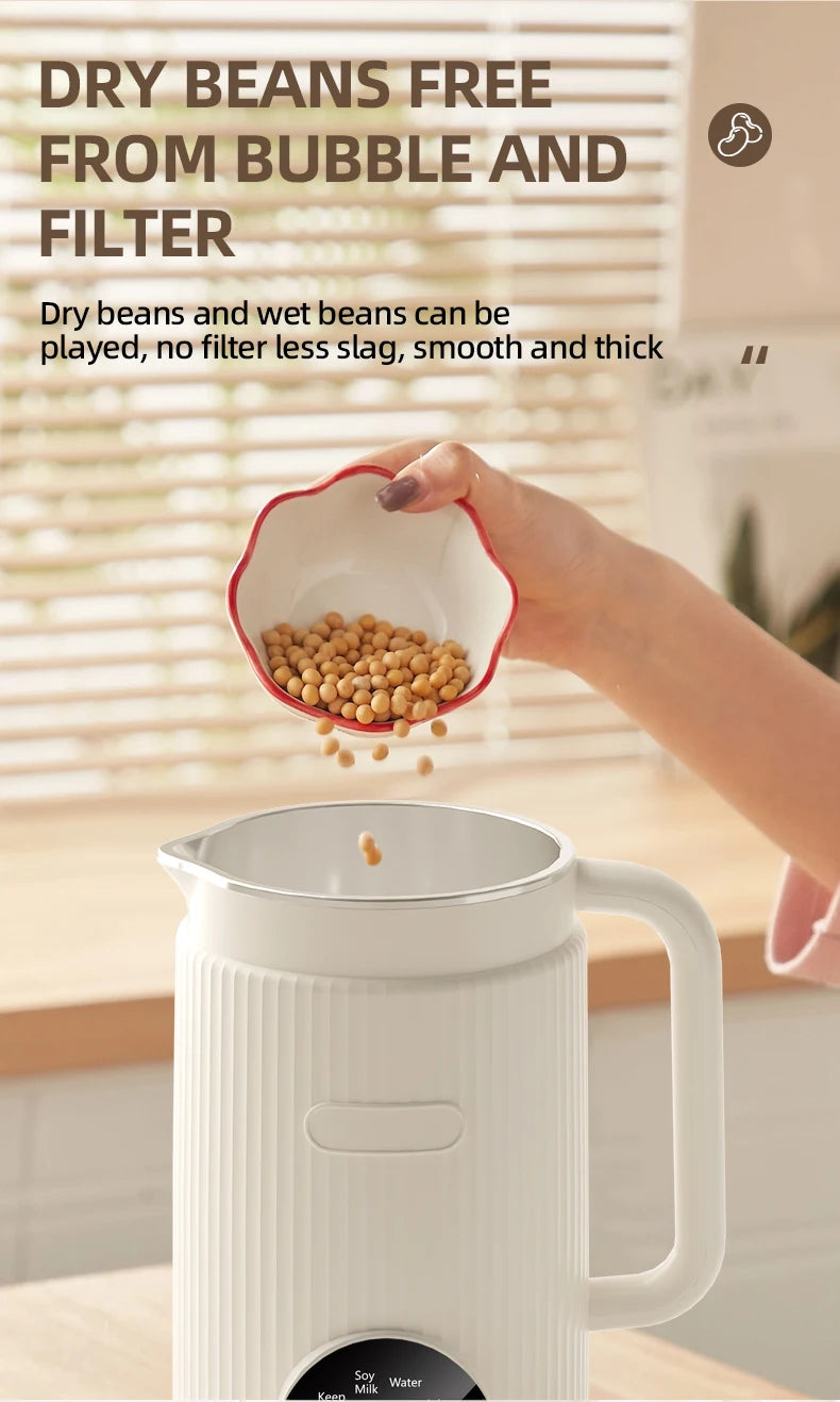 8-in-1 Multifunctional Automatic Nut Milk Machine&Coffee Maker, 40oz Auto Self-Cleaning Delay Start, Keep Warm Boil