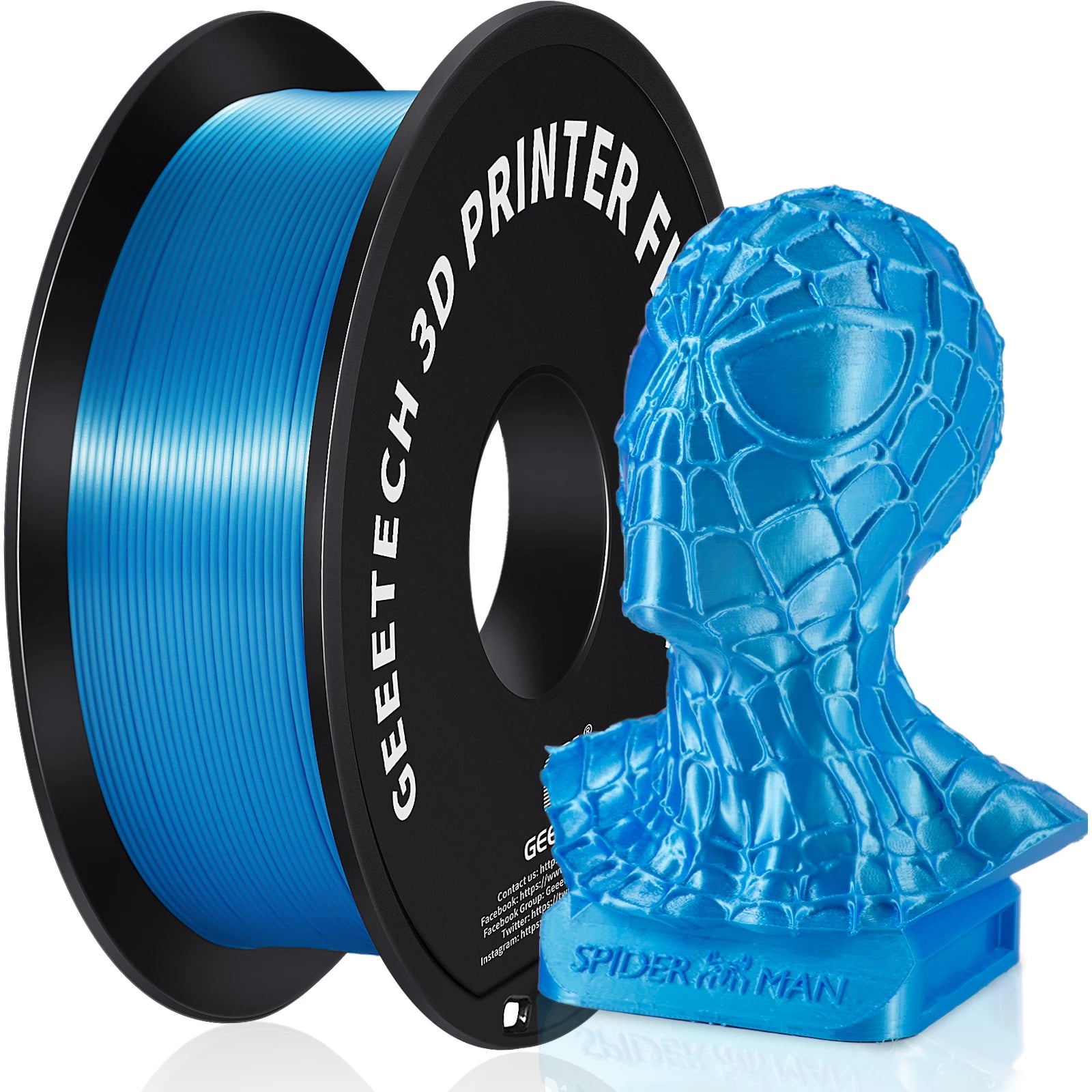 GEEETECH 1roll/1kg 1.75mm PLA Silk PLA  Filament Vacuum Packaging Overseas Warehouses Various Colors For 3D Printer Fast Ship