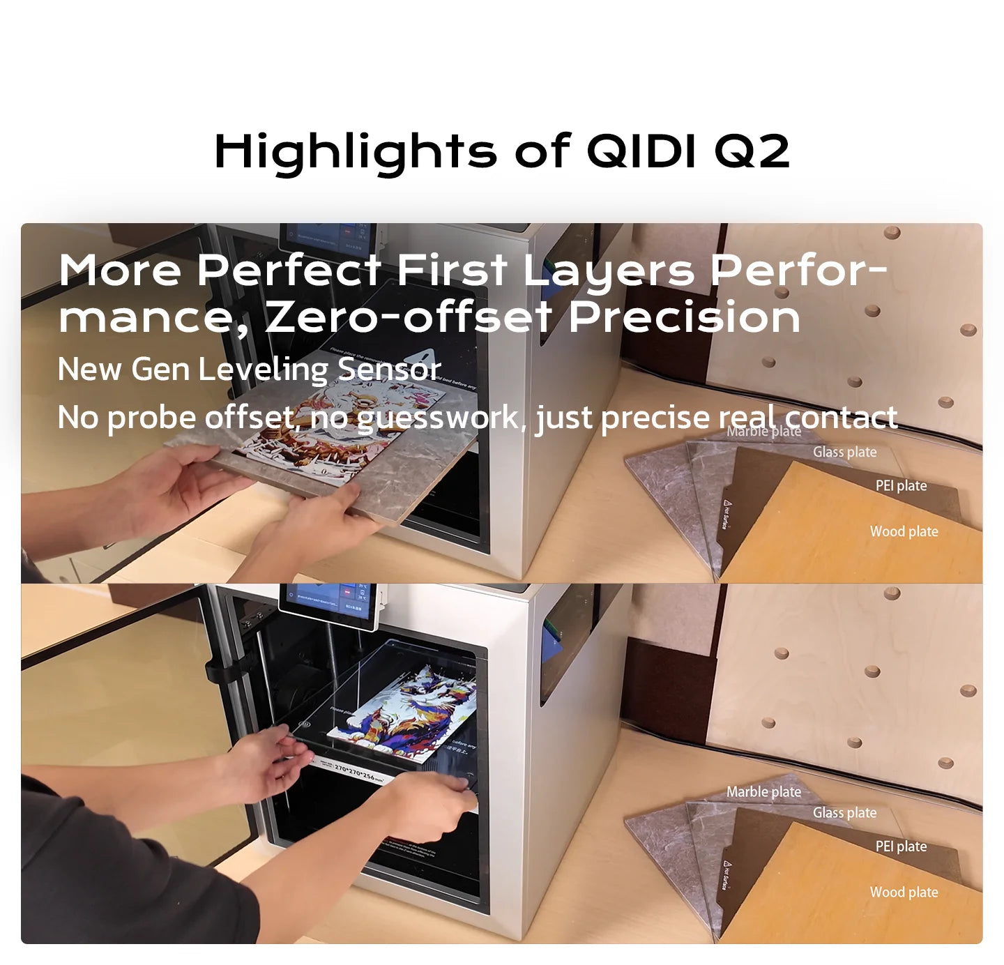 QIDI Q2 FDM 3D Printer Upgrade AI Camera Enclosed 65℃ Heated Chamber Ultra Air Filtration 600mm/s High Speed 3D Printing Machine