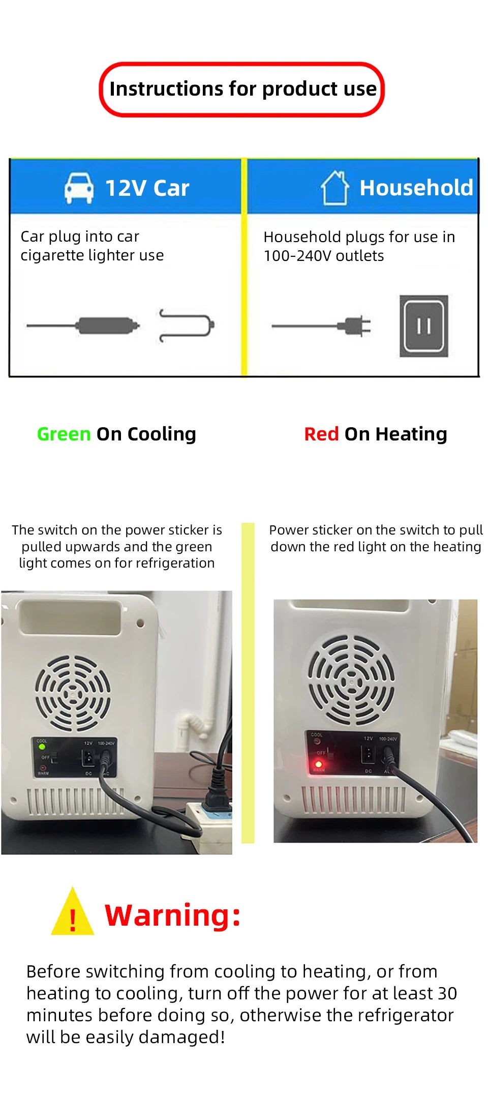 Portable 4L Mini Beauty Fridge Car & Home Dual Use Cooling Heating Refrigerator Skincare Cosmetics Makeup Face Fridge for Travel