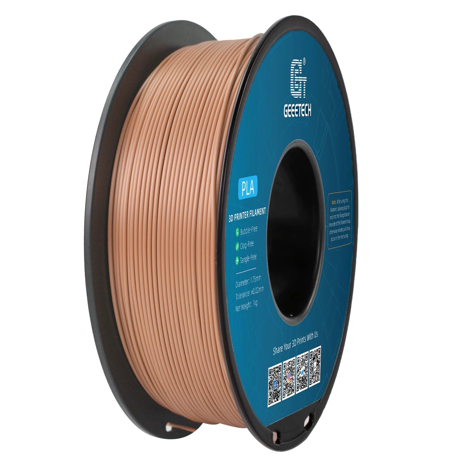 GEEETECH 1roll/1kg 1.75mm PLA Silk PLA  Filament Vacuum Packaging Overseas Warehouses Various Colors For 3D Printer Fast Ship