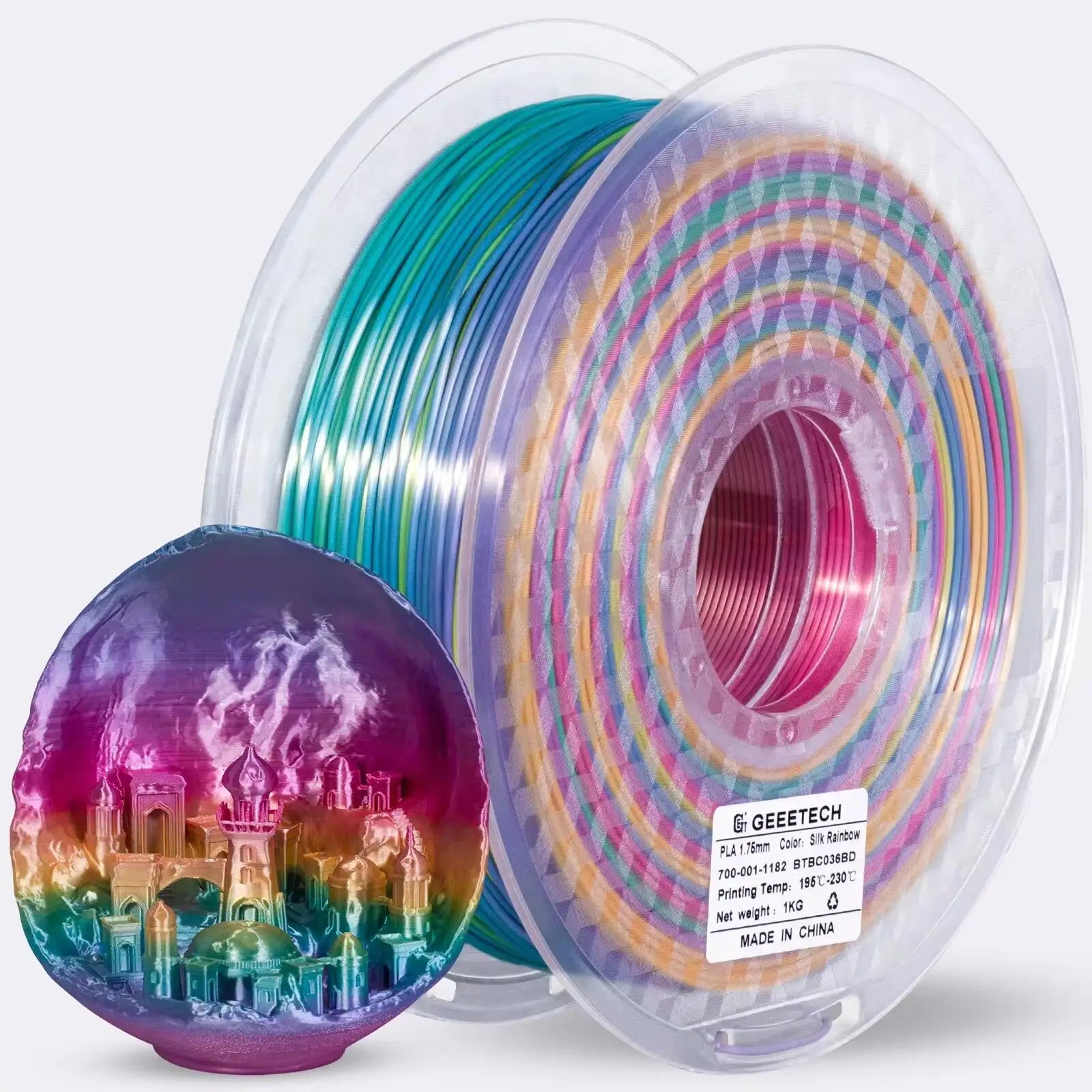 GEEETECH 1roll/1kg 1.75mm PLA Silk PLA  Filament Vacuum Packaging Overseas Warehouses Various Colors For 3D Printer Fast Ship
