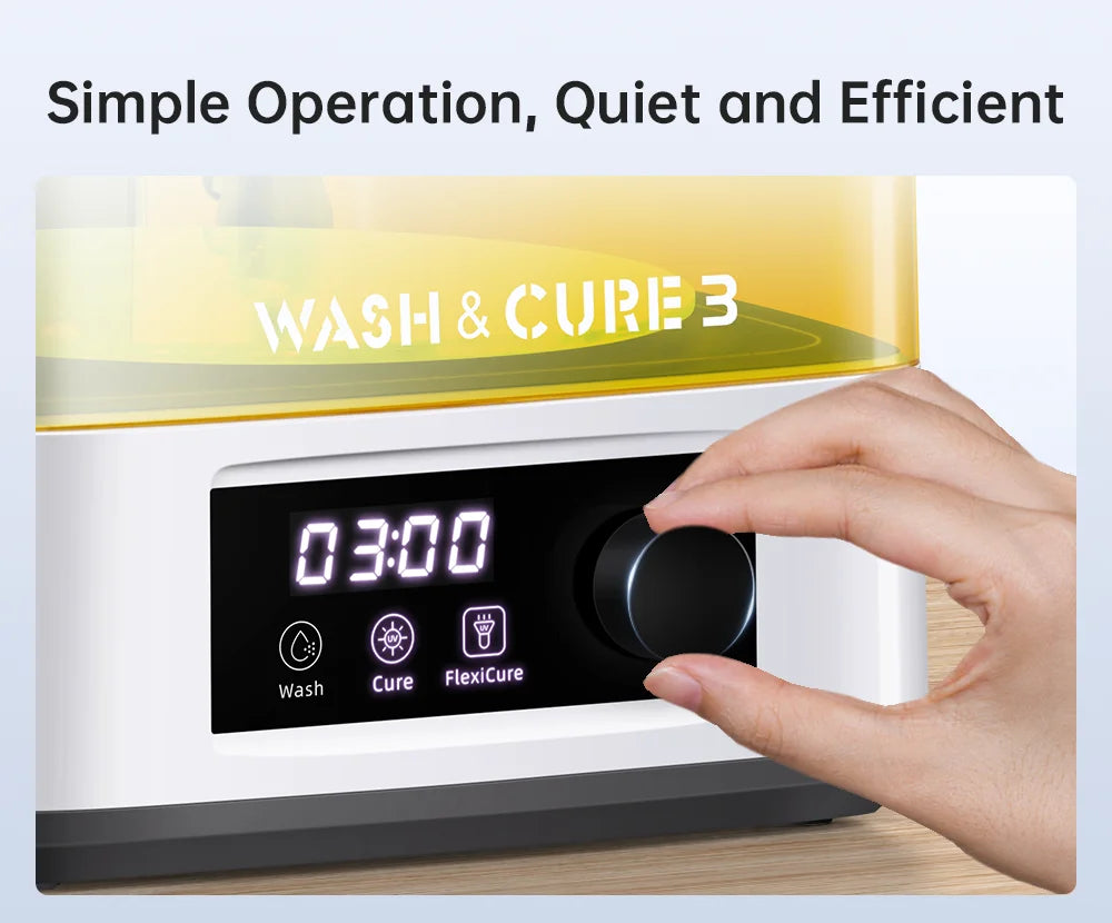 ANYCUBIC Wash & Cure 3 AE Version For Mars Photon Mono 4 LCD SLA DLP 3D Printer Models Curing Resin Cleaning Machine 2 in 1