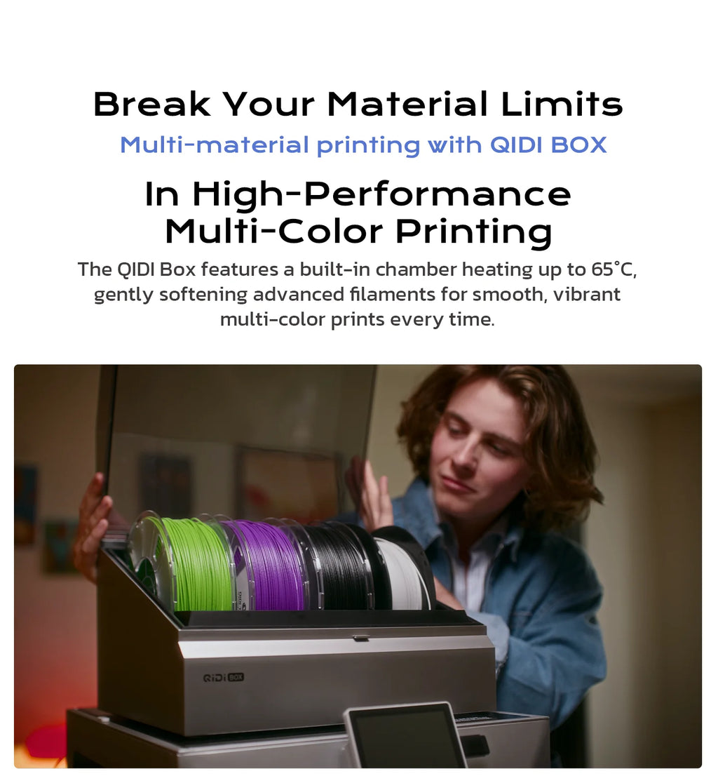 QIDI Q2 FDM 3D Printer Upgrade AI Camera Enclosed 65℃ Heated Chamber Ultra Air Filtration 600mm/s High Speed 3D Printing Machine