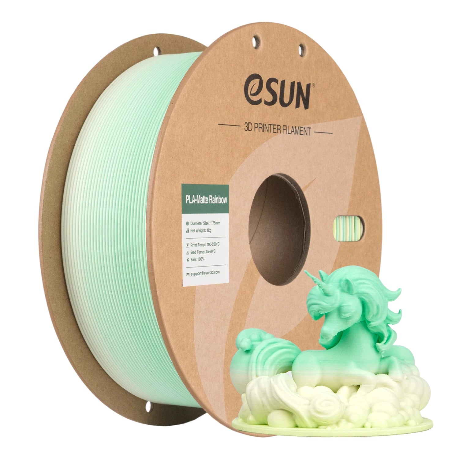 eSUN PLA 3D Printer Filament 1.75mm 1KG Rainbow Matte PLA 3D Filament For Bambu Lab Rainbow Color PLA Matte 3D Printing Material