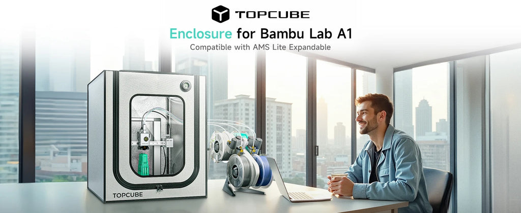 YOOPAI 3D printer Enclosure For Bambu lab A1/A1 mini 3D printer House Cover with LED light Constant Temperature Fireproof  large