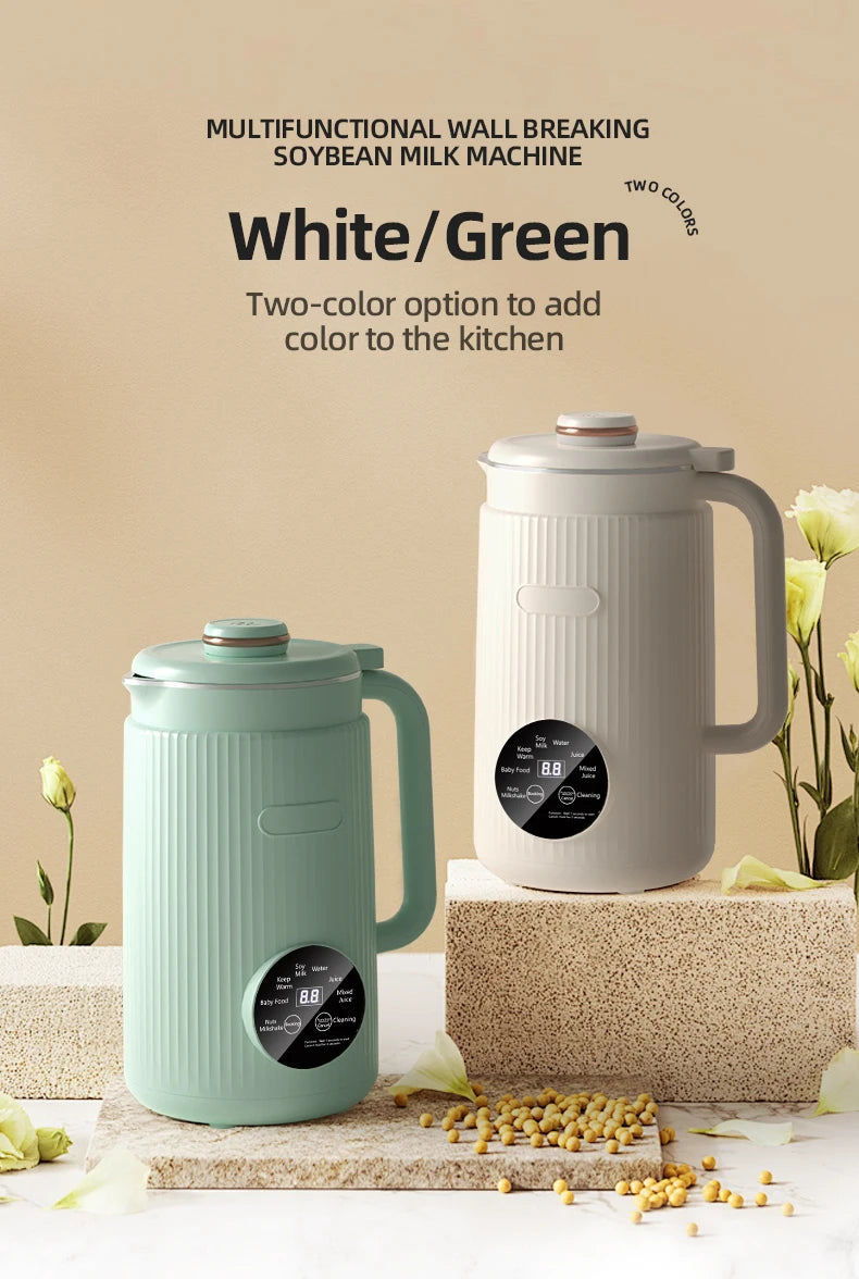 8-in-1 Multifunctional Automatic Nut Milk Machine&Coffee Maker, 40oz Auto Self-Cleaning Delay Start, Keep Warm Boil