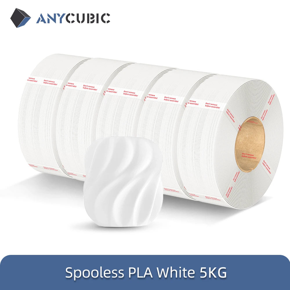 ANYCUBIC 10KG Refill PLA Filament 3D Printer 1.75mm Spooless Plastic Rubber Filament Material For FDM 3D Printer for Kobra 3 S1C