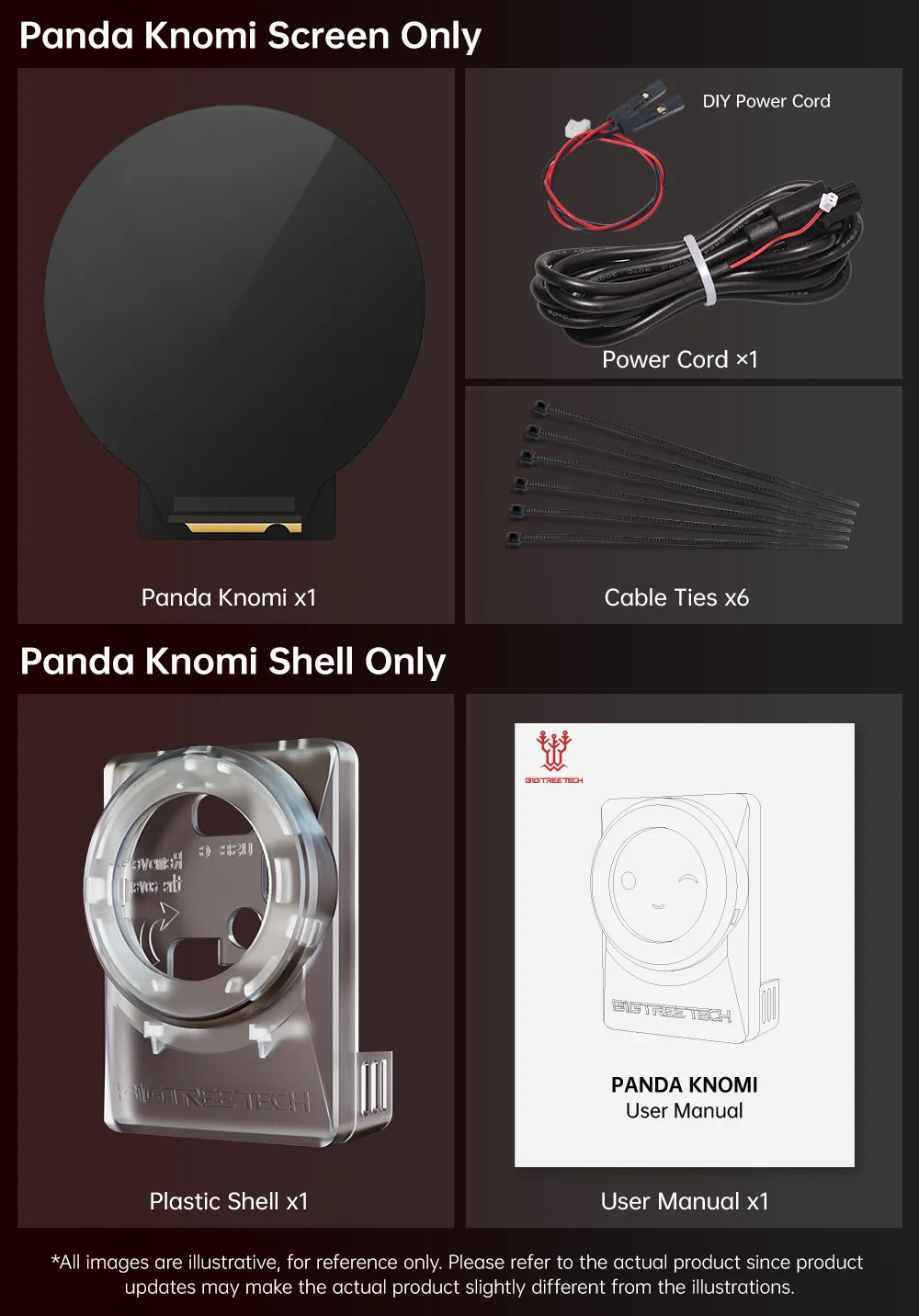BIGTREETECH Panda Knomi 3D Printing Progress Display for BambuLab A1 X1 P1 Printer Status Real-time Updates Customize UI OTA UPD