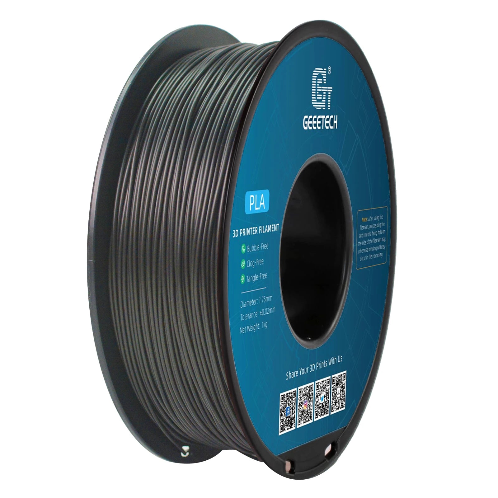GEEETECH 1roll/1kg 1.75mm PLA Silk PLA  Filament Vacuum Packaging Overseas Warehouses Various Colors For 3D Printer Fast Ship