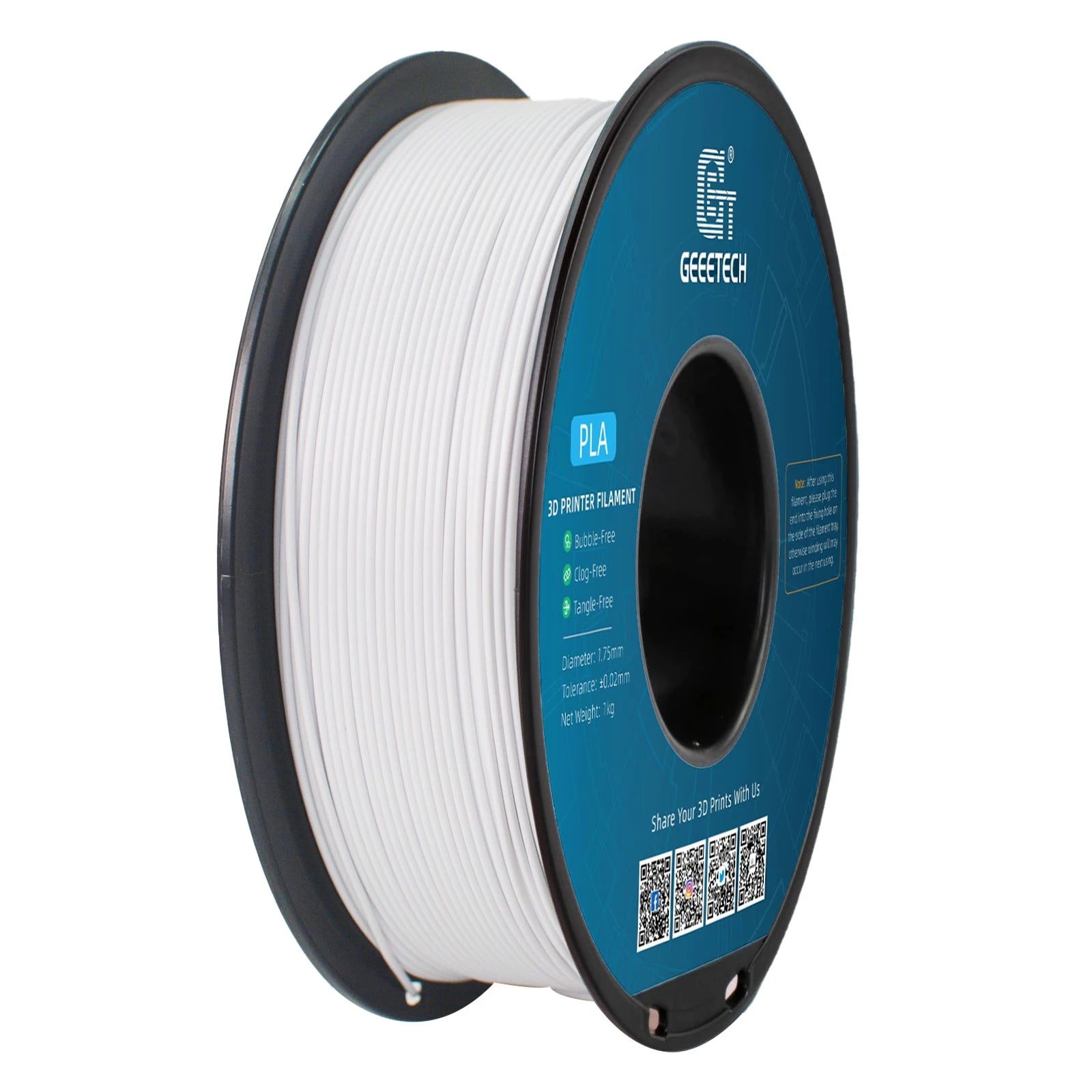 GEEETECH 1roll/1kg 1.75mm PLA Silk PLA  Filament Vacuum Packaging Overseas Warehouses Various Colors For 3D Printer Fast Ship