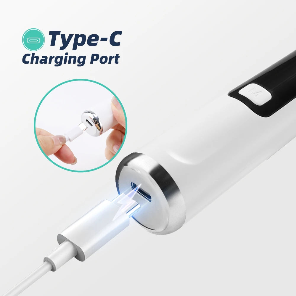 Electric Ultrasonic Dental Scaler with 5 Modes-Oral Tartar & Calculus Remover Teeth Whitening Tooth Stain Cleaner for Oral Care