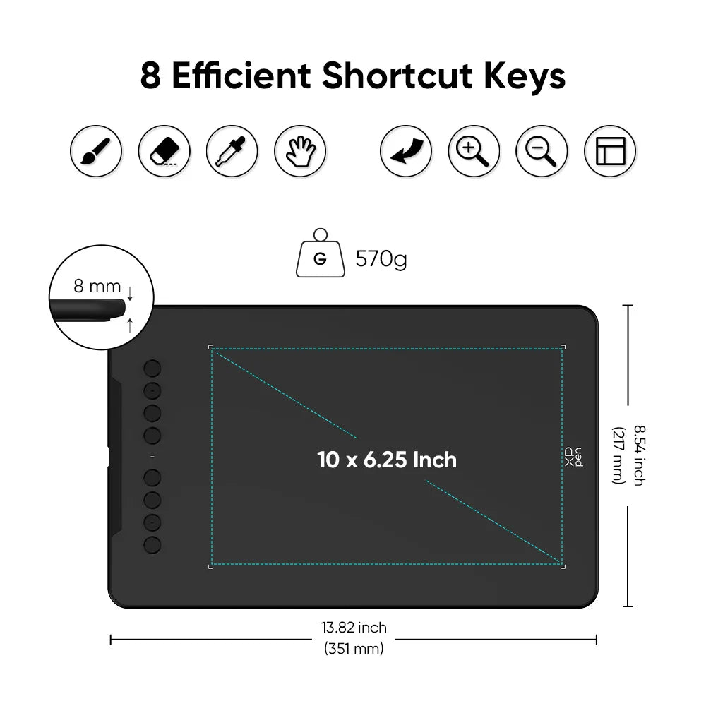 XPPen Deco 01 V3 Graphics Tablet 10*6 Inch for Web Conferencing Broadcasting Distance Learning Education Online Meeting Drawing