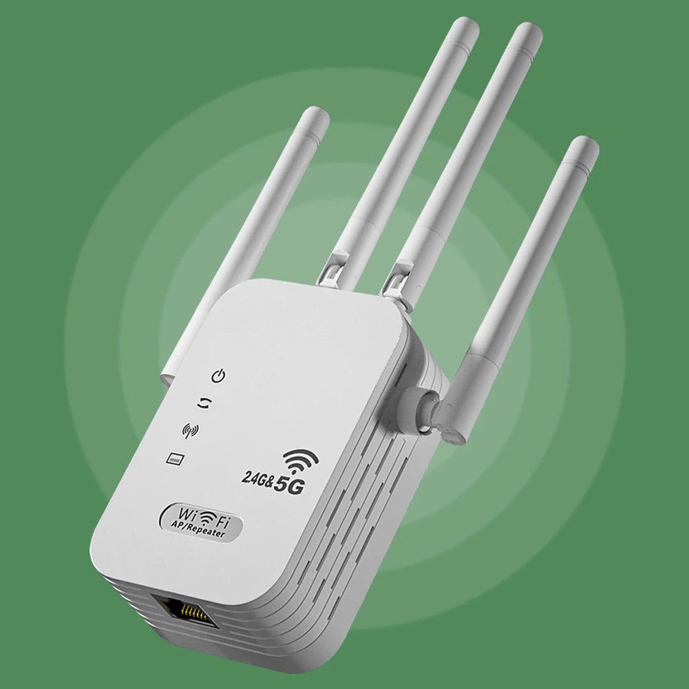 Dual-Band 2.4G 5G WiFi Repeater Signal Booster WiFi Extender 802.11bgn Gigabit Router with WPS EU/US Plug Type WiFi Amplifier